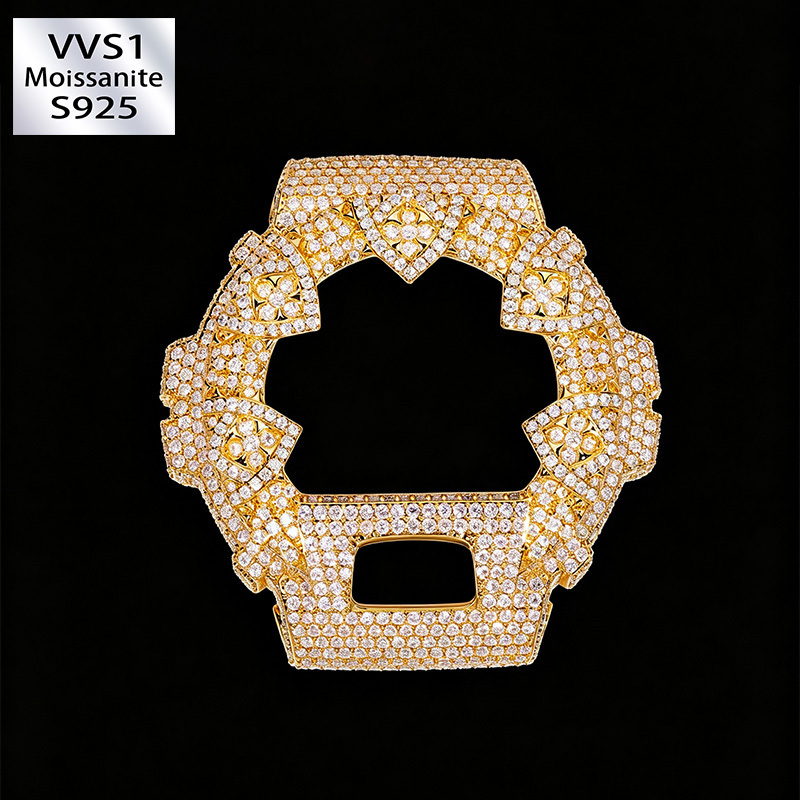 DW-6900 Hip Hop Iced Moissanite Watch Bezel