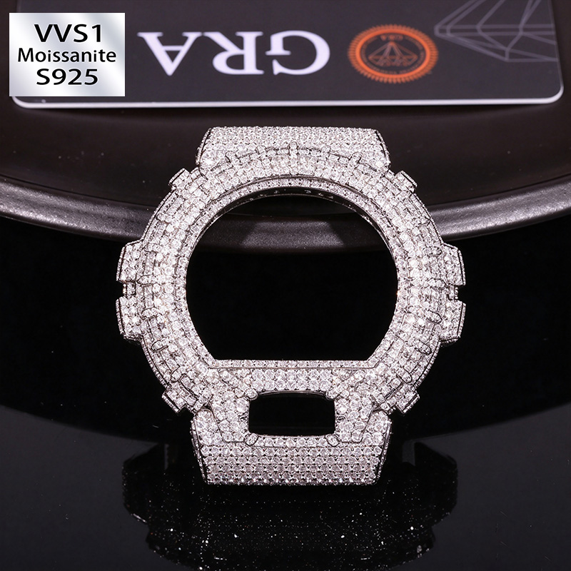 DW-6900 Iced Out Moissanite Watch Bezel