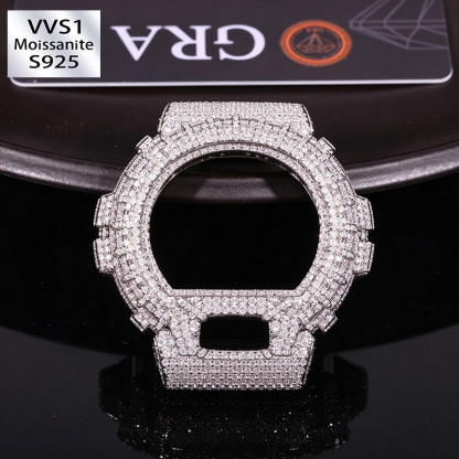 DW-6900 Iced Out Moissanite Watch Bezel
