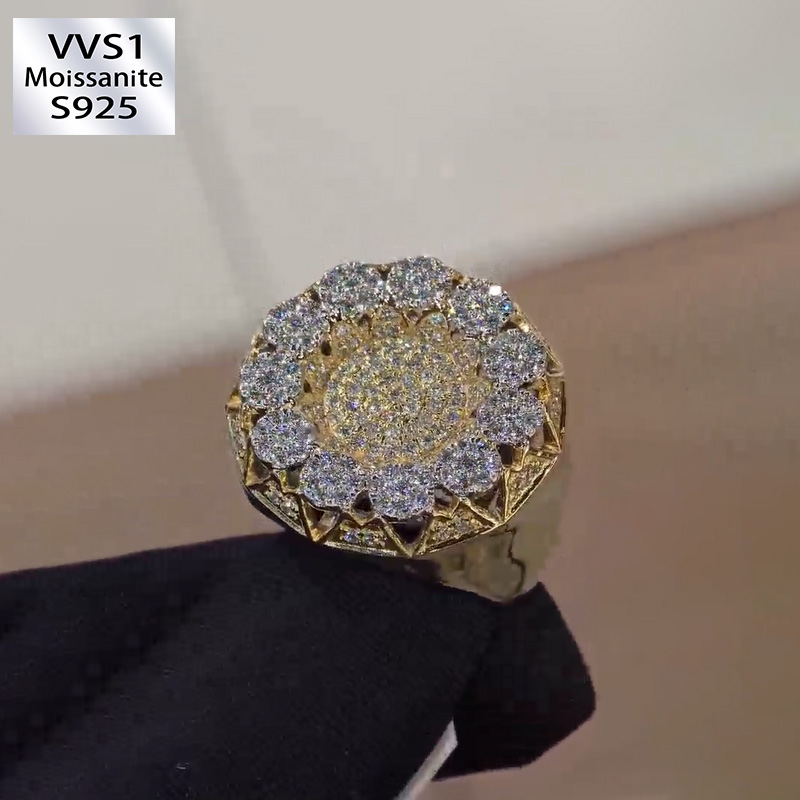 Premium Men's Moissanite Gold Ring