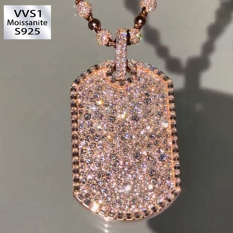 Fully-jewelled Mosaic Moissanite Pendant