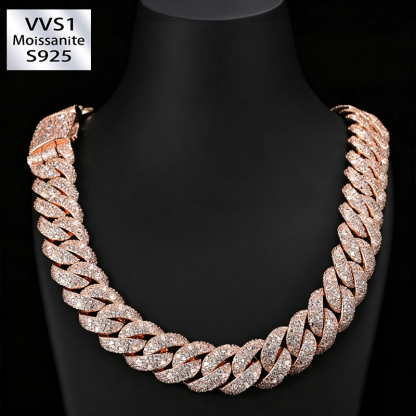 22mm Moissanite Hip-Hop Cuban Chain