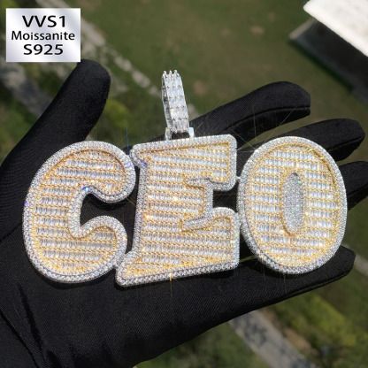 Moissanite Hip Hop Creative Splicing DIY Custom Pendant