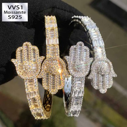 Moissanite Hip Hop Palm Bracelet