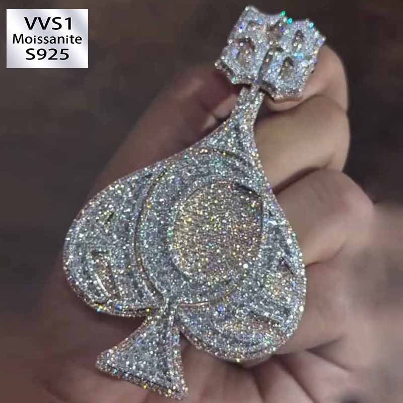 Came Through Ace of Spade Moissanite Pendant