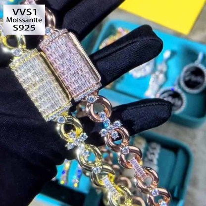 16mm Infinity Cross Shine Moissanite Chain