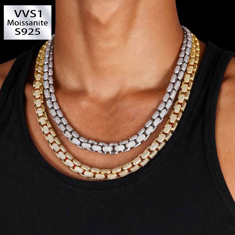 9mm hip-hop punk moissanite Cuban chain