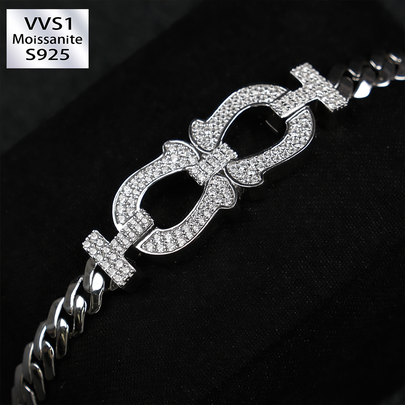 Moissanite Horseshoe Buckle Bracelet