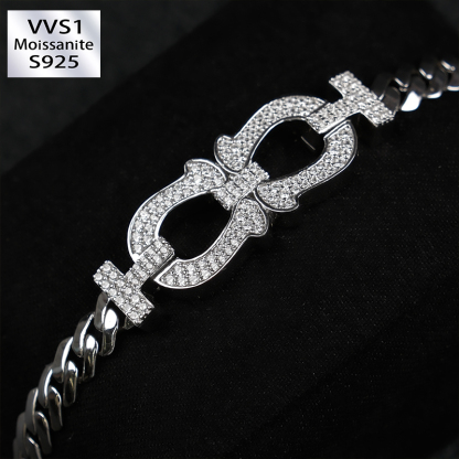 Moissanite Horseshoe Buckle Bracelet