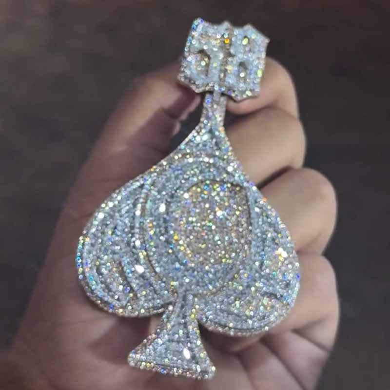 Came Through Ace of Spade Moissanite Pendant