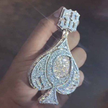 Came Through Ace of Spade Moissanite Pendant