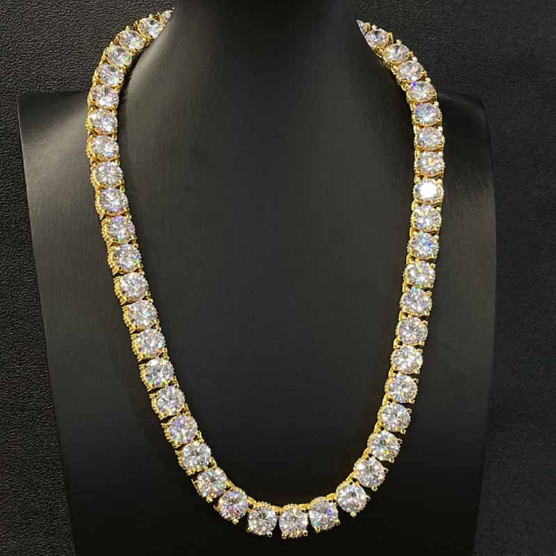 10mm Moissanite Side with Diamond Design Tennis Bracelet