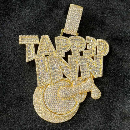 Moissanite New TAPP3D INN Custom With a Button to Press Pendant