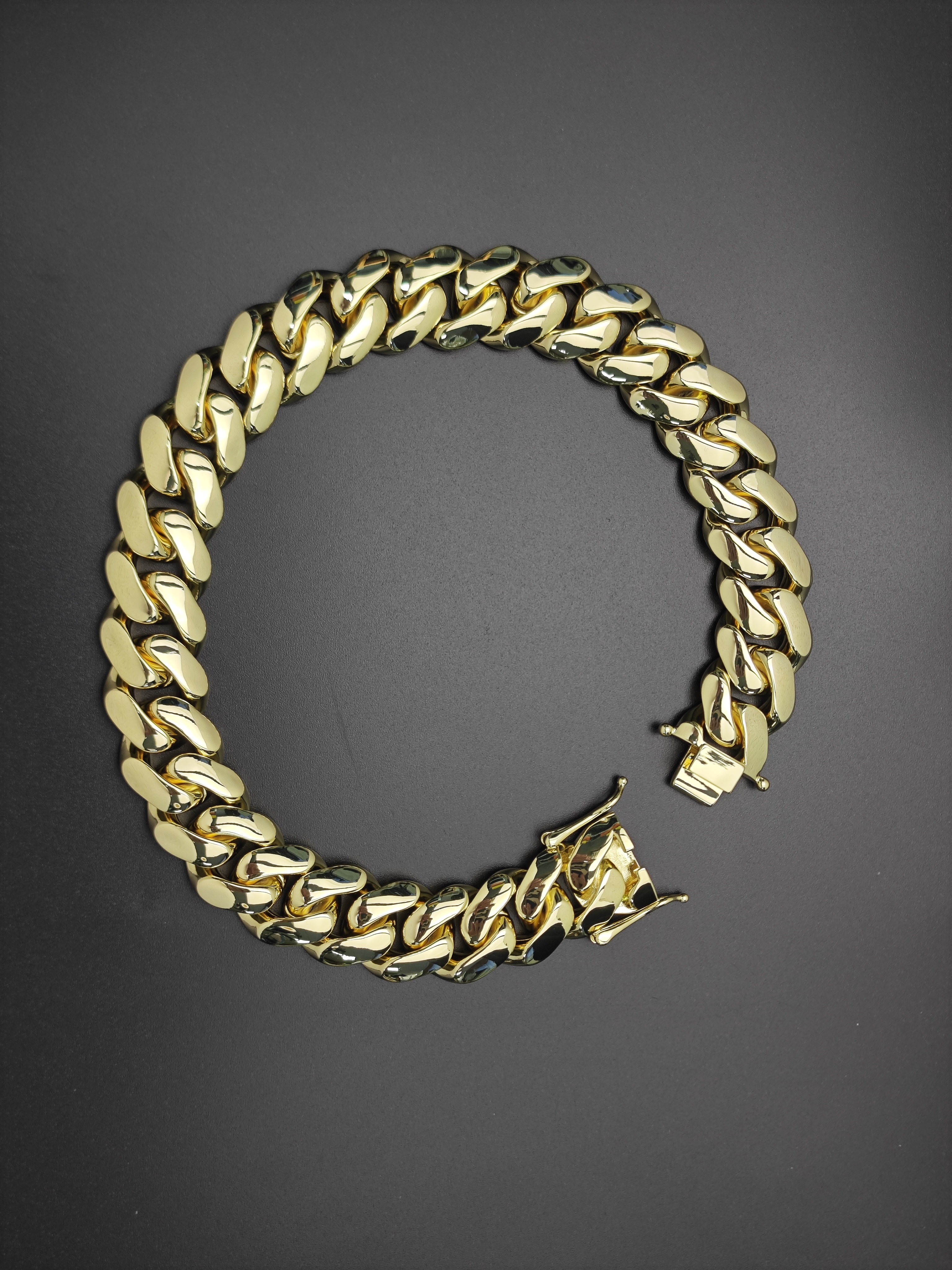 22mm Miami Cuban Link Chain in 14K Gold