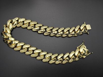 22mm Miami Cuban Link Chain in 14K Gold