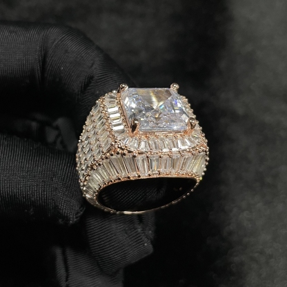 Moissanite Layered Diamond Ring