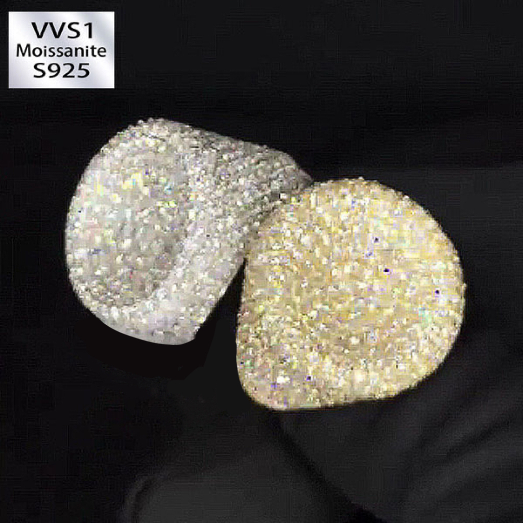 Moissanite Full of Diamond Round Ring