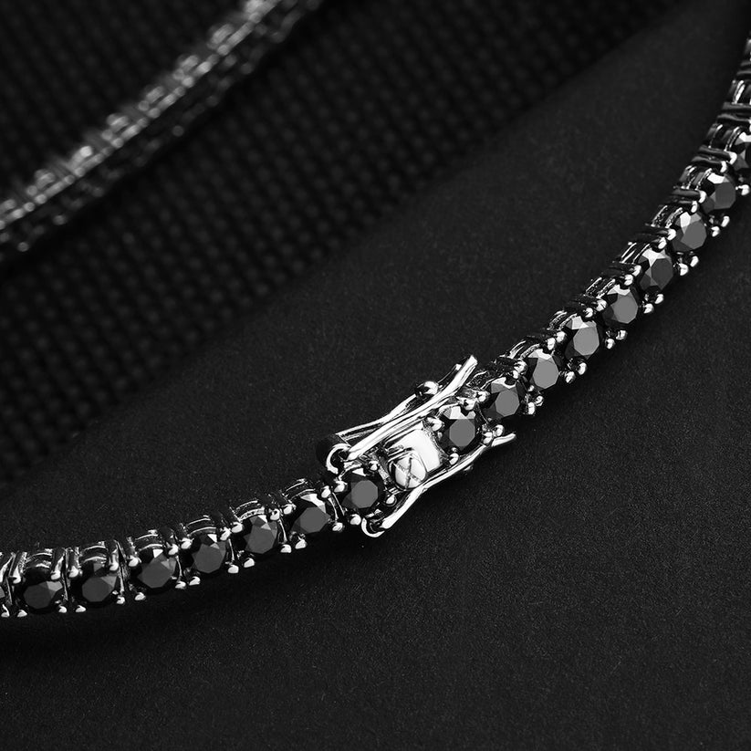 4mm Moissanite Rare Black Tennis Bracelet