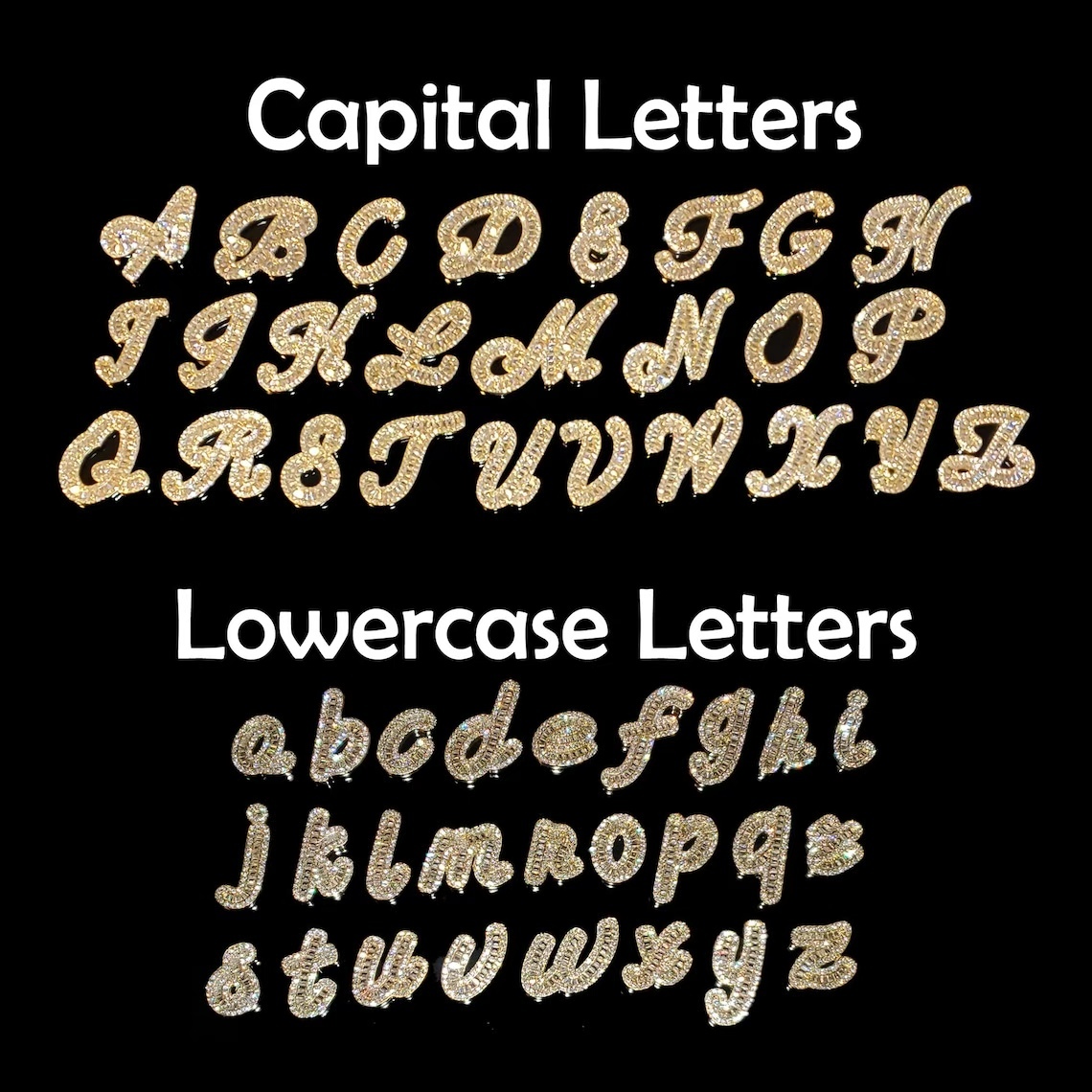 Moissanite Alphabet Custom Stitching Combination Pendant