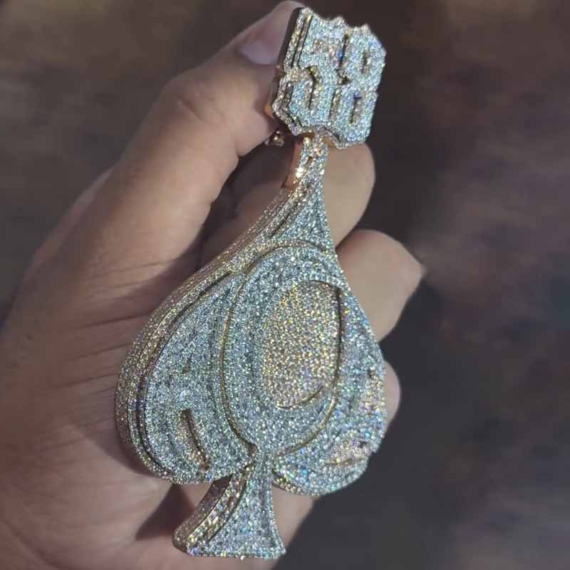 Came Through Ace of Spade Moissanite Pendant