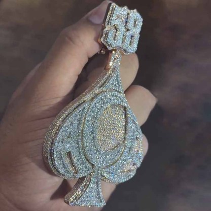 Came Through Ace of Spade Moissanite Pendant