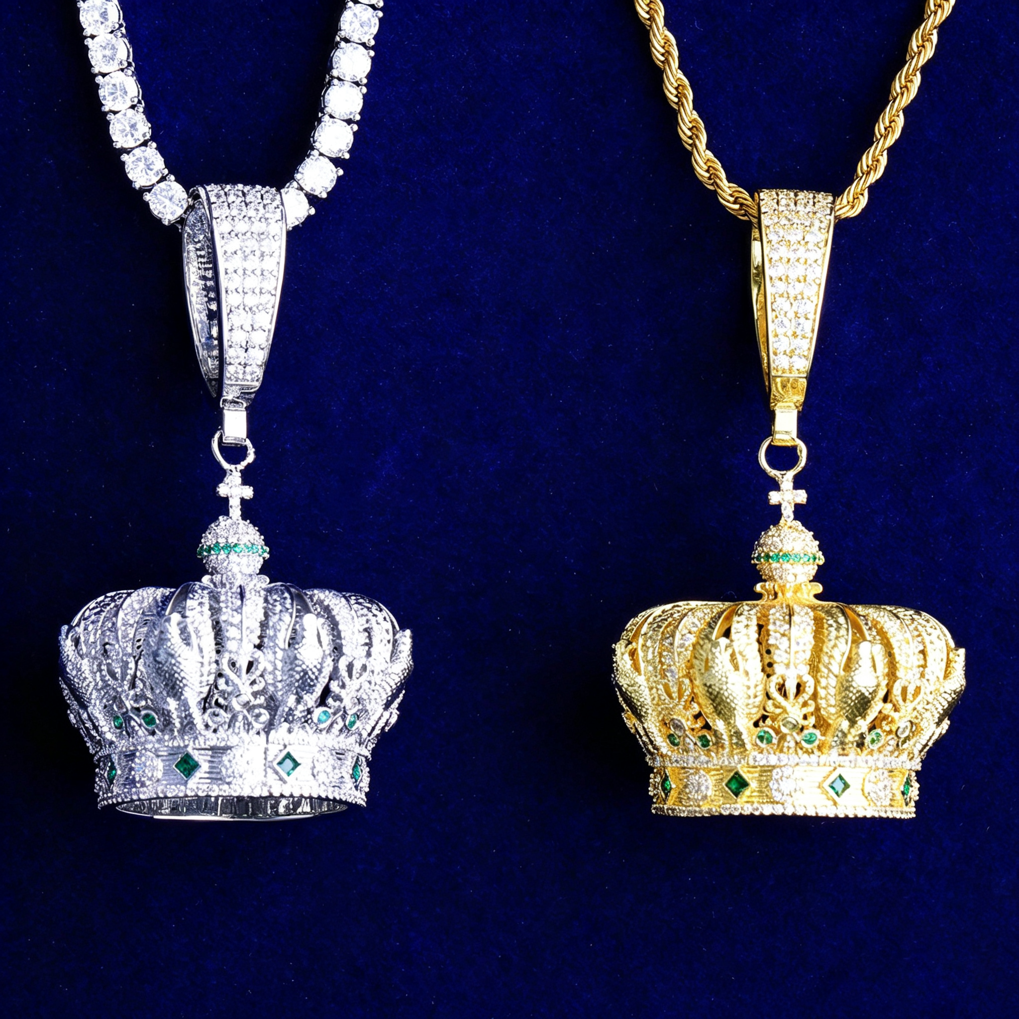 S925 Moissanite Crown Pendant