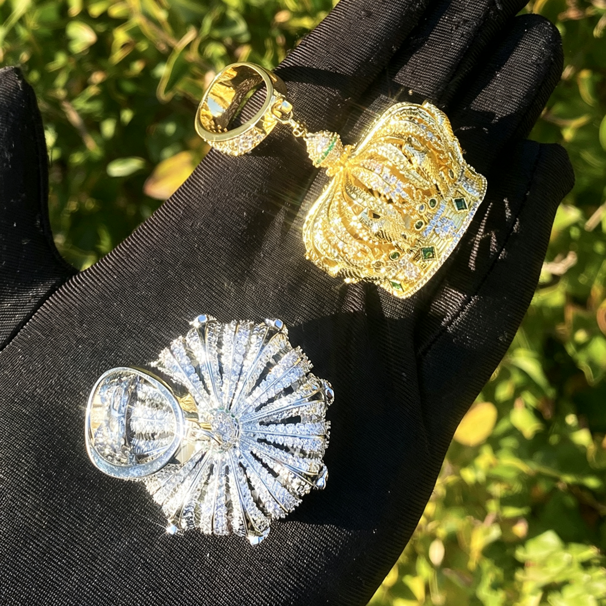 S925 Moissanite Crown Pendant
