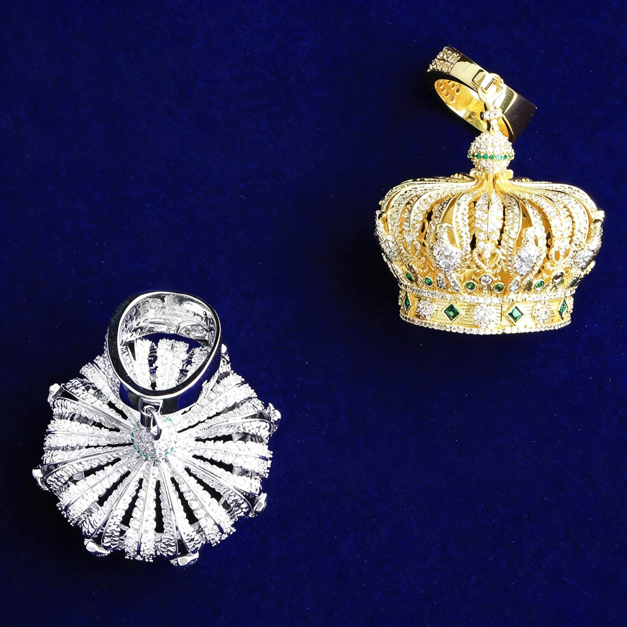 S925 Moissanite Crown Pendant