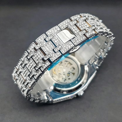 Moissanite-set Openwork Mechanical Watch