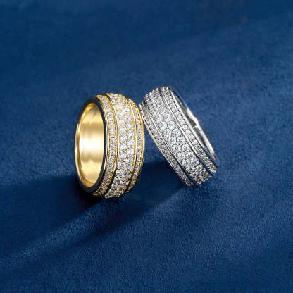 Round Cut Moissanite Enlacement Ring