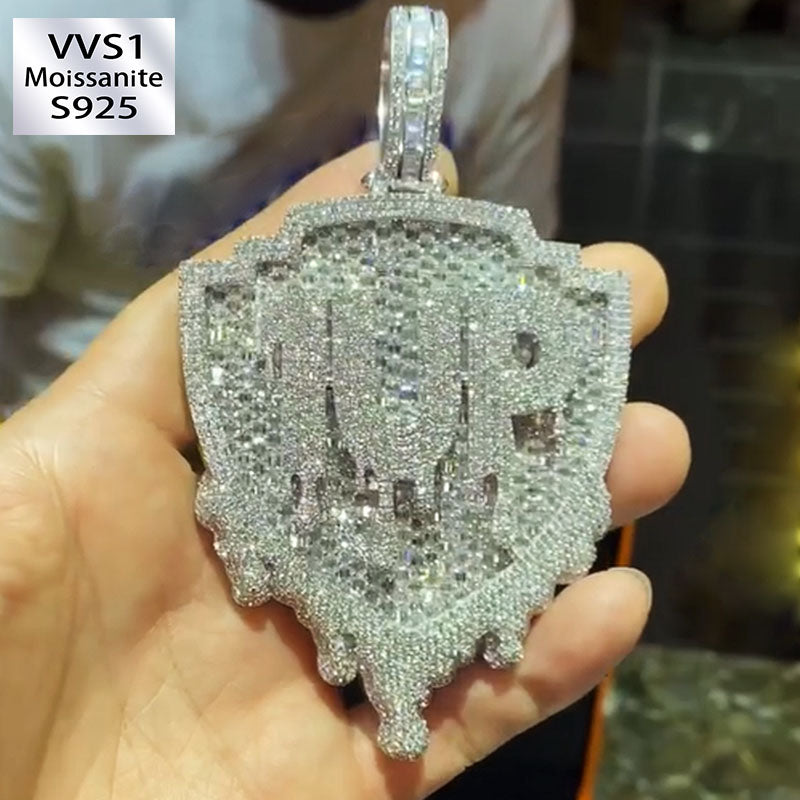 Moissanite 1UP Droplet T-Shaped Diamond Pendant