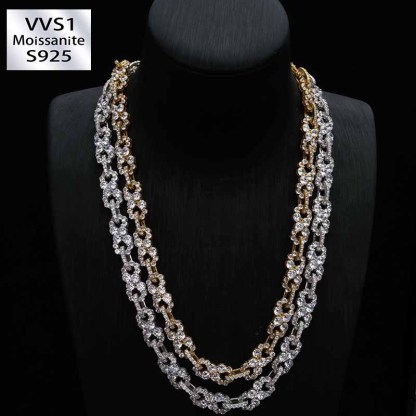 Hip-Hop Moissanite Infinite Loop Necklace