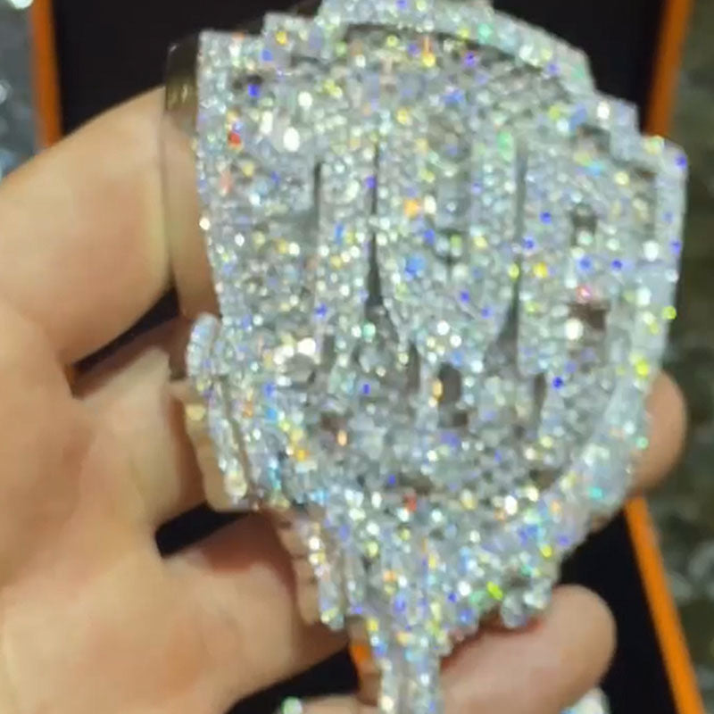 Moissanite 1UP Droplet T-Shaped Diamond Pendant