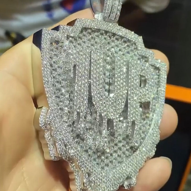 Moissanite 1UP Droplet T-Shaped Diamond Pendant