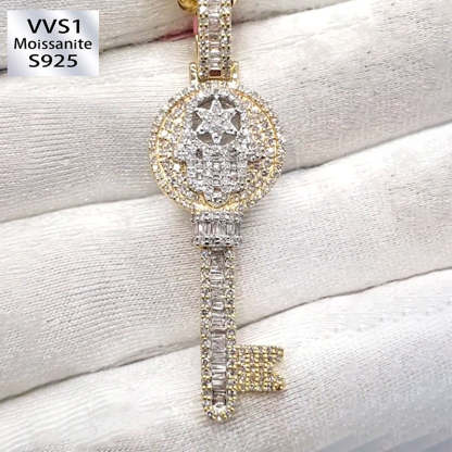 Custom Hamsa Key Pendant Rope Chain（Goods In Stock)