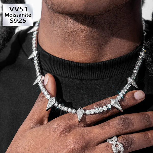 S925 Moissanite Panther Tennis Chain