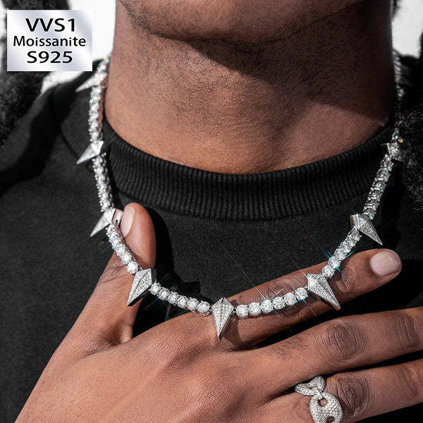 S925 Moissanite Panther Tennis Chain