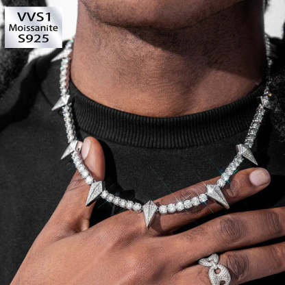 S925 Moissanite Panther Tennis Chain