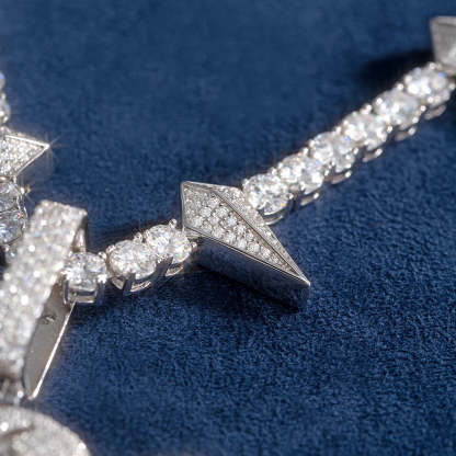 S925 Moissanite Panther Tennis Chain