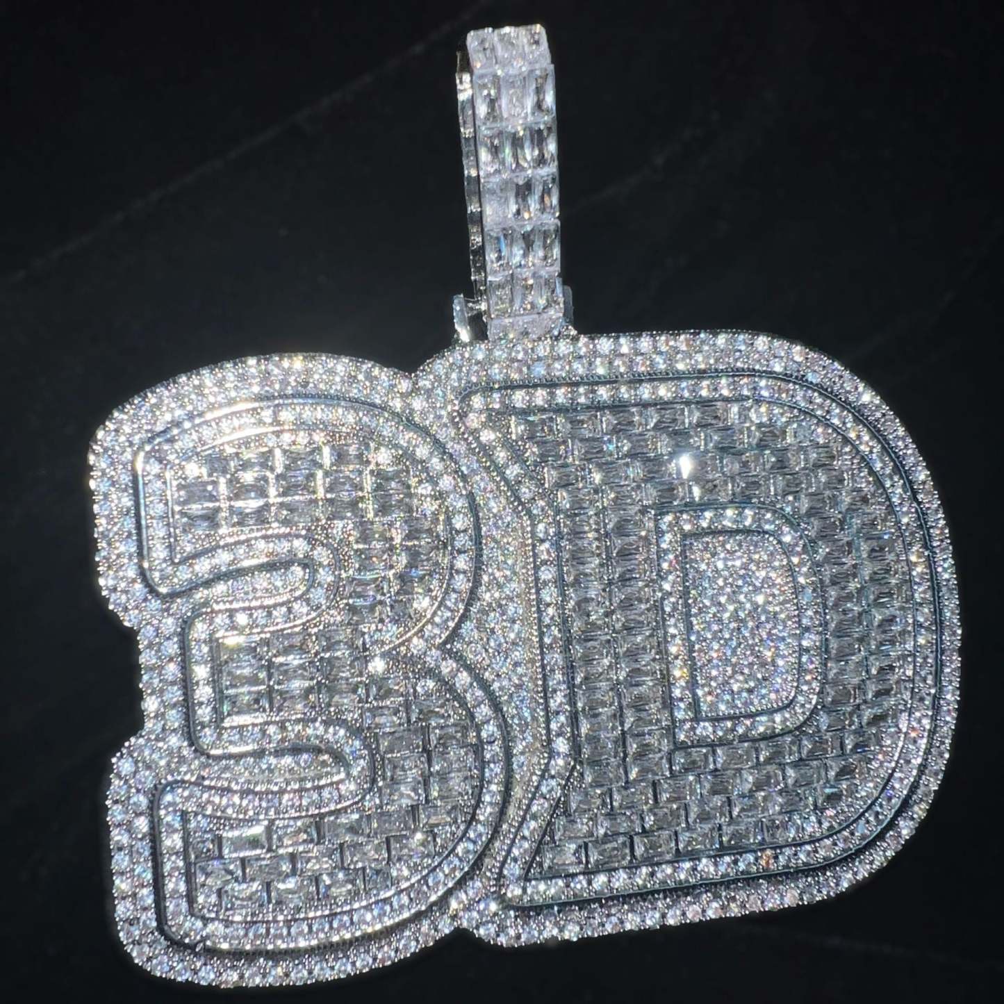 S925 Moissanite Custom Number 2 Set（customizable）