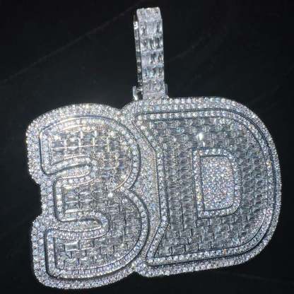 S925 Moissanite Custom Number 2 Set（customizable）