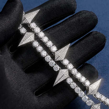 S925 Moissanite Panther Tennis Chain