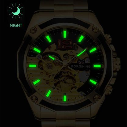 Waterproof Skeleton Mechanical Automatic Watch for Men