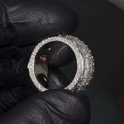 Moissanite Luxury Four-row Diamond Ring