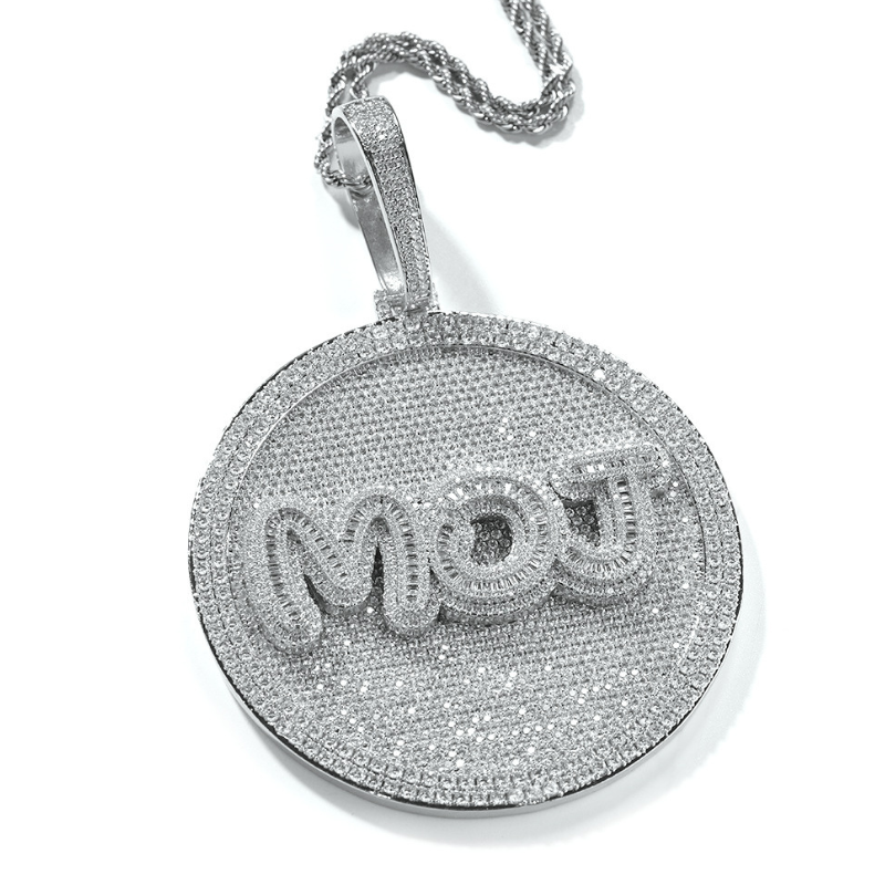 Moissanite Hip Hop Design Letter Custom Pendant