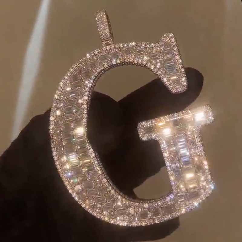 VVS Letter Custom Design Moissanite Pendant
