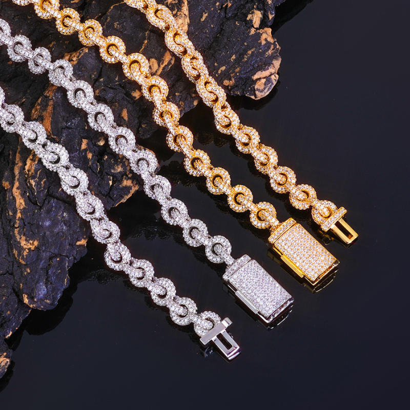 8mm Moissanite Hip-Hop O-Shaped Chain