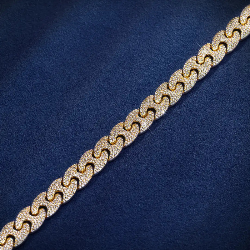 12MM Moissanite G-Link Cuban Chain