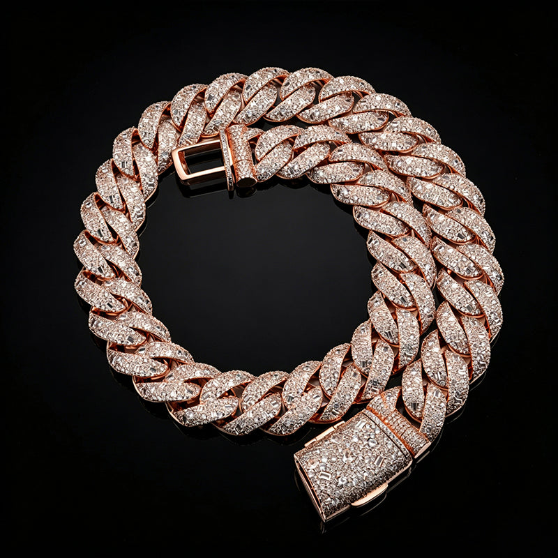 22mm Moissanite Hip-Hop Cuban Chain