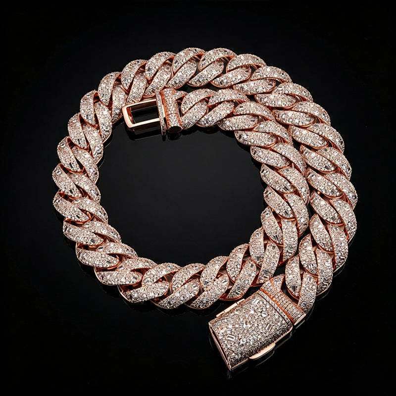 22mm Moissanite Hip-Hop Cuban Chain
